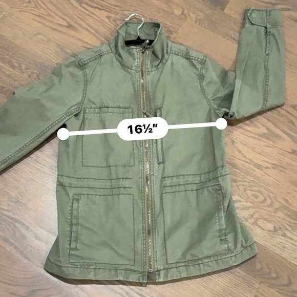 Madewell Fleet Utility Button Up Jacket Desert Olive Green Size M. Boho H - Picture 7 of 8